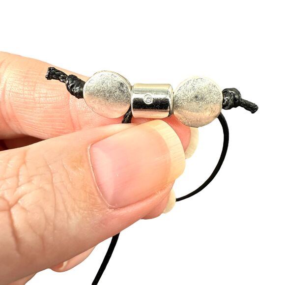 J. Jill Beaded Necklace Brown Silver Chunky Weekend Getaway Statement Adjustable - Picture 8 of 9